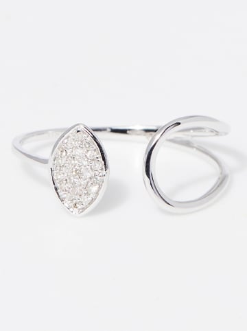 DIAMOND & CO Witgouden ring "Luna" met diamanten
