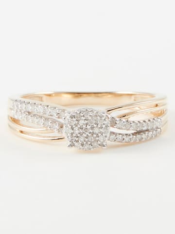 DIAMOND & CO Gouden ring "Rosalia" met diamanten