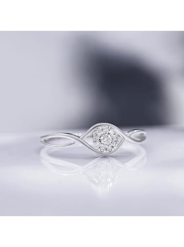 DIAMOND & CO Witgouden ring "Touch of magic" met diamanten