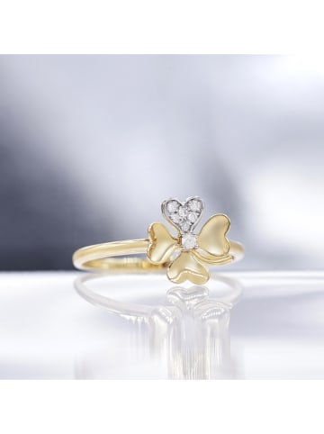 DIAMOND & CO Gold-Ring "Dites-le avec une Fleur" mit Diamanten