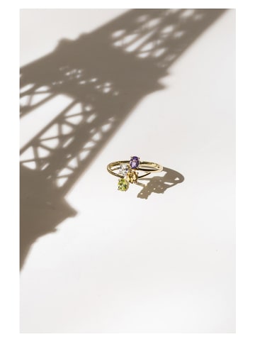 DIAMOND & CO Gouden ring "Bornéo" met edelstenen