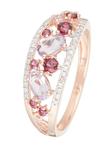 DIAMOND & CO Roségouden ring met diamanten