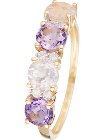DIAMOND & CO Gouden ring "Carat color" met diamanten