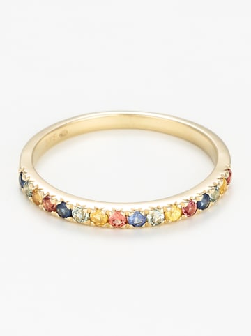 DIAMOND & CO Złoty pierścionek "Multicolor" z szafirami