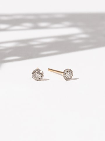 DIAMOND & CO Gouden oorstekers "Idylle" met diamanten