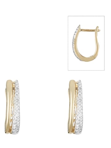 DIAMOND & CO Weißgold-Creolen "Créole Maya" mit Diamanten