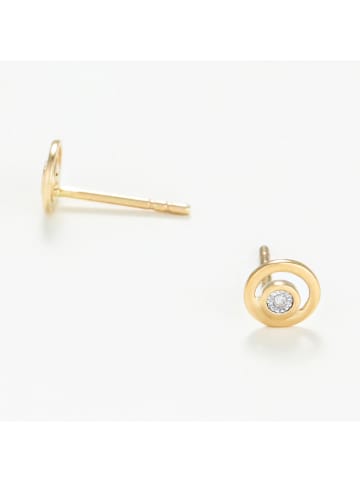 DIAMOND & CO Złote kolczyki-wkrętki z diamentami