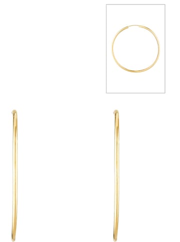 DIAMOND & CO Złote kolczyki-kreole "Créoles Elégance"