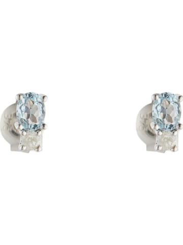 DIAMOND & CO Witgouden oorstekers "Azur" met diamanten