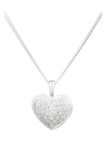 DIAMOND & CO Witgouden hanger "Coeur" met diamanten