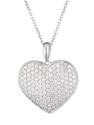 DIAMOND & CO Weißgold-Anhänger "Coeur Précieux" mit Diamanten