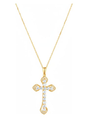 DIAMOND & CO Gouden hanger "Padawa" met diamanten en edelstenen