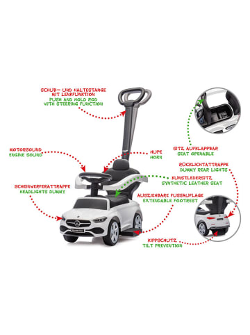 Jamara 3-in-1 speelvoertuig "Mercedes-Benz C-Class" wit - vanaf 12 maanden