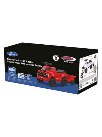 Jamara Jeździk "Shelby Ford F-150 Raptor" w kolorze białym z przyczepką - 18 m+