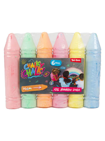 Toi-Toys 6er-Set XL-Straßenmalkreide "CHALKY CHALK" - ab 3 Jahren