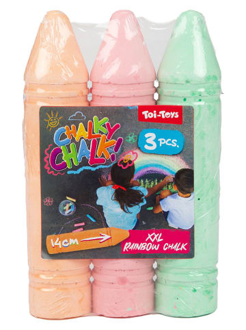 Toi-Toys Kredy XL (3 szt.) do malowania po chodniku - 3+ (produkt niespodzianka)