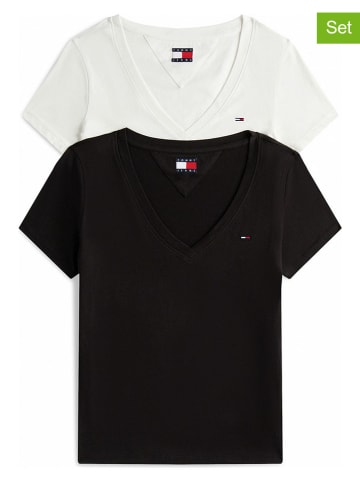 Tommy Hilfiger Koszulki (2 szt.) w kolorze czarno-białym