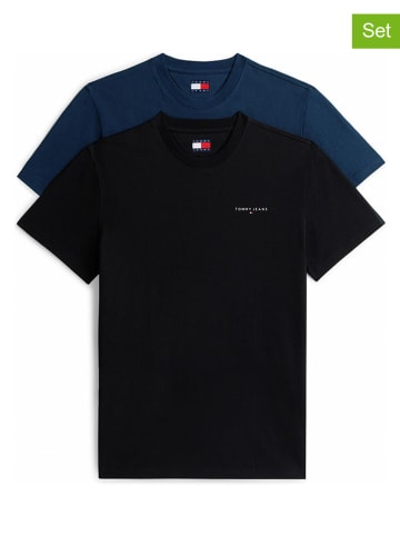 Tommy Hilfiger Koszulki (2 szt.) w kolorze granatowo-czarnym
