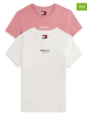 Tommy Hilfiger Koszulki (2 szt.) w kolorze jasnoróżowo-białym