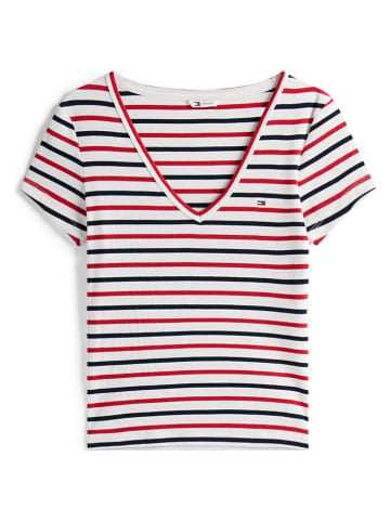 Tommy Hilfiger Shirt in Rot/ Creme/ Dunkelblau