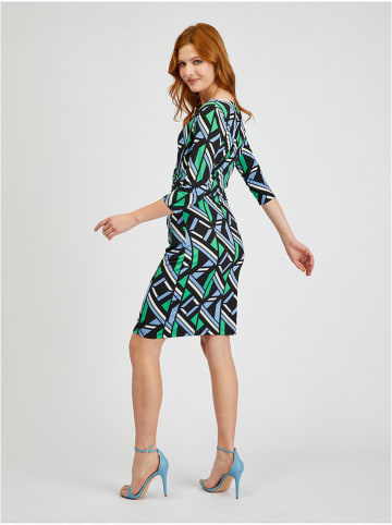orsay Kleid in Schwarz/ Grün/ Hellblau