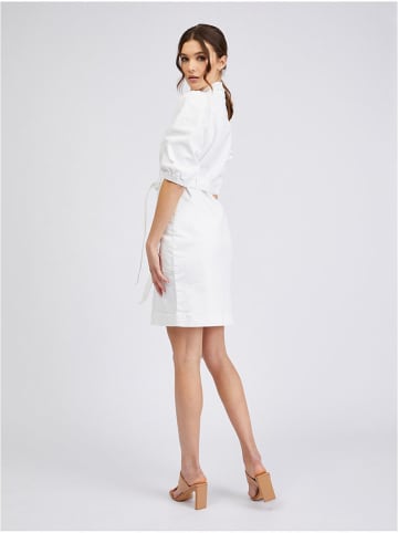 orsay Sukienka dżinsowa w kolorze białym