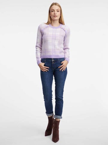 orsay Pullover in Flieder/ Weiß