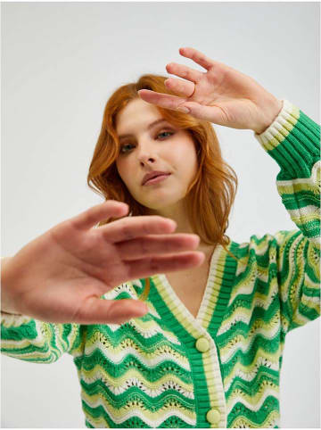 orsay Kardigan w kolorze zielonym