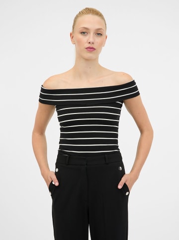 orsay Koszulka w kolorze czarno-kremowym