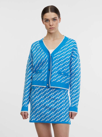 orsay Kardigan w kolorze niebiesko-białym