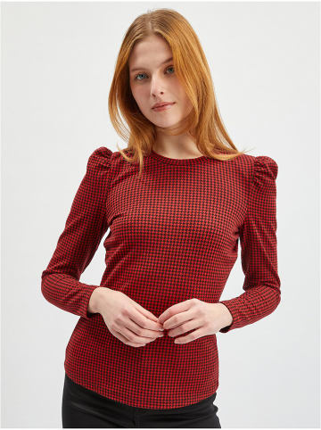 orsay Longsleeve in Rot/ Schwarz