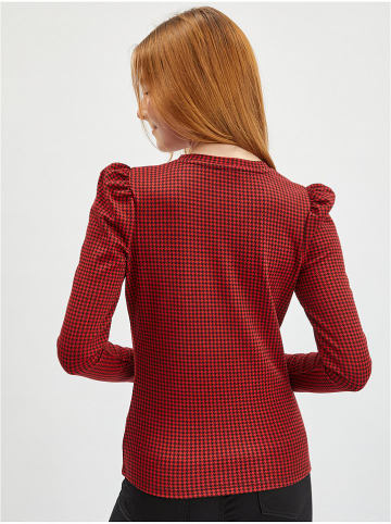 orsay Longsleeve in Rot/ Schwarz
