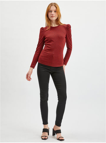 orsay Longsleeve in Rot/ Schwarz