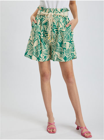 orsay Shorts in Grün/ Creme