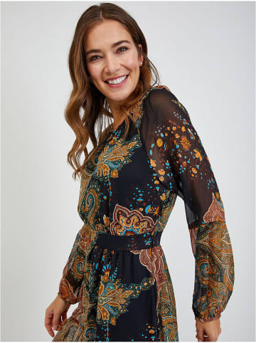 orsay Kleid in Schwarz/ Camel