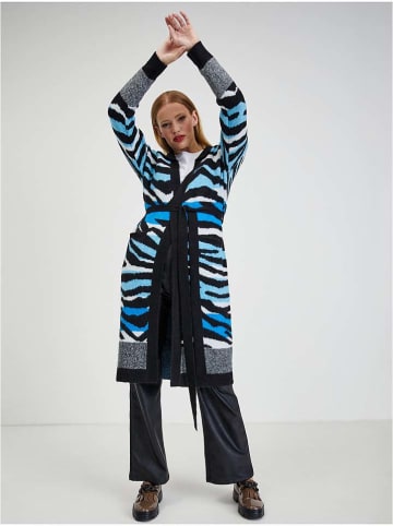 orsay Longcardigan in Schwarz/ Blau
