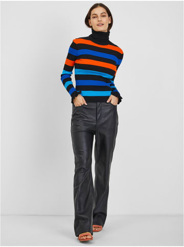 orsay Rollkragenpullover in Blau/ Orange