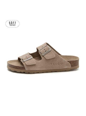 teegu Leren slippers bruin