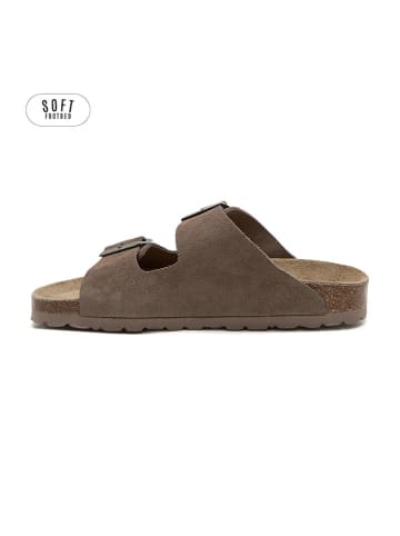 teegu Leren slippers bruin