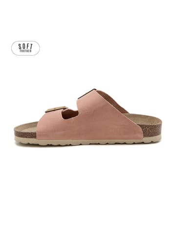 teegu Leren slippers lichtroze