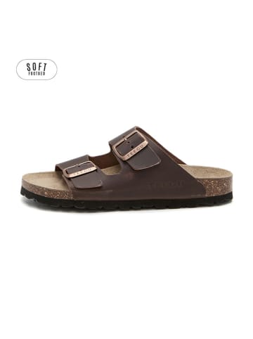 teegu Leren slippers bruin