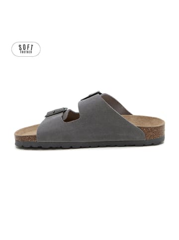 teegu Leren slippers grijs