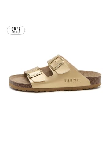 teegu Pantoletten in Gold