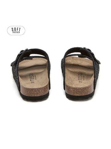 teegu Pantoletten in Schwarz