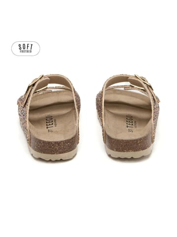 teegu Klapki w kolorze złotym