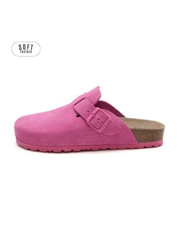 teegu Leder-Clogs in Pink