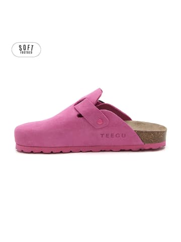 teegu Leder-Clogs in Pink
