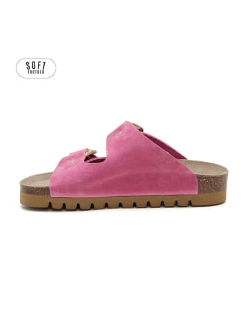 teegu Leren slippers roze