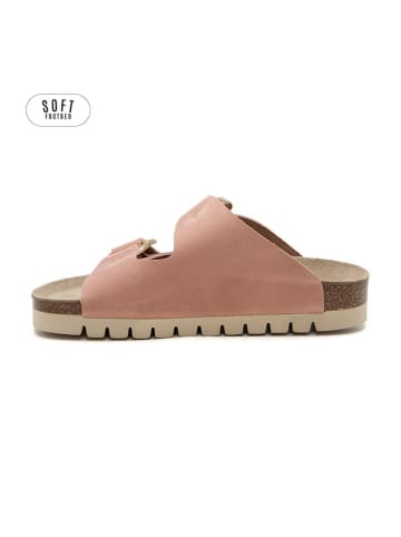 teegu Leren slippers lichtroze