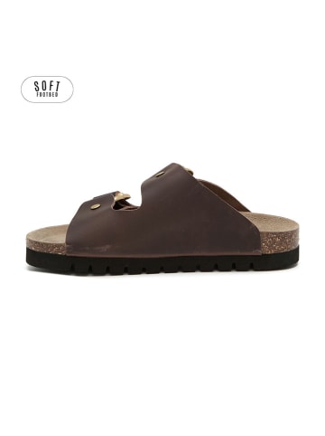 teegu Leren slippers bruin